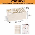 Procase Stackable Jewelry Organizer Trays For Drawers  4 Layers  Beige