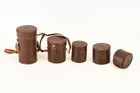 Nikon Nippon Kogaku Lot Of 5 Leather Lens Cases Vintage V20