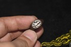 Ancient Middle Eastern Islamic Bronze Brass Ring With Engraved Pattern
