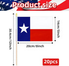 Pack Of 20  Handheld Texas Flags 5x8 Inch - Small State Of Texas Lone Star Tx Fl