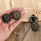 8 Pack Antique Brass Drawer Knobs Vintage Round Cabinet Pulls 1 18 Inch