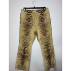 Bagatelle 100  Leather Zebra Print Bootcut Pants Women   s Size 16 Tan Brown