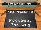 1969 Bmt Ny Nyc Subway Roll Sign Rockaway Parkway Brooklyn Canarsie Neighborhood