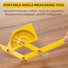 2 Pcs Protractor Angle Finders  Adjustable Protractors 0  -180   With Yellow 
