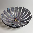 Mid-century Modern Metal Enamel Centerpiece Bowl W  Decorative Stone Design