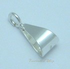 925 Sterling Silver 14x6x7mm Pendant Bail W  4 5mm Open Ring Findings New 1pc 