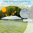 Large Outdoor Dog Kennel Heavy Duty Metal Big Dog Cage For  Dog Playpen W  Roof