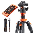K f Concept 67  Carbon Fiber Tripod 22lbs Load Camera Tripod With Phone Mount