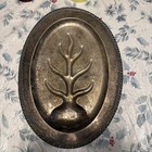 Vintage English Silver Mfg Corp Silver Plated Footed Serving Tray Meat Plate 