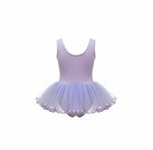 Kids Girls Ballet Leotard Dress Purple Tulle Skirt One Piece Size 110 2t -3t