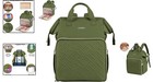 Spacious Knitting Backpack With Easy Access Opening     Knitting Kit In Army Green