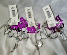 Lot Of 3- Hallmark Expressions Curl Cascade -hot Pink Foil-party Girl- Vintage 