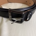 New - Black Kirkland Signature Full Grain Leather Belt   Buckle- Brown Size 40