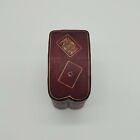 Vintage Italian Gilt Leather Card Box
