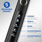 Fairywill Sonic Electric Toothbrush With 10 Replacement Head Deep Cleaning Black