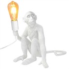 Monkey Desk Light Table Lamp Resin White Living Room  Bedroom Lighting Fixture