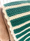 Vintage Retro Afghan Handmade Crocheted Knit Throw Blanket 79 X 48 Excellent Con