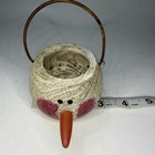 Vintage Primitive Folk Art Snowman Bucket