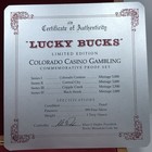  set Of 4  1991 Lucky Buck 1 Oz  999 Silver Casino Round Cripple Creek  Co   Box