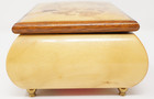 Vintage Reuge Burl And Inlay Wood Music Jewelry Box You Come Down From The Stars