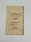 Vintage 1920s Broussards Restaurant   Club Miniature Full Menu Richardson Texas
