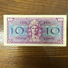 Us Army 10 Cents Banknote Mpc Currency Paper Money Series 521  Goddess Head Note