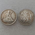 Almost Uncirculated 1875-s Twenty-cent Piece Low Circulation Collectible Value