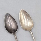 Antique Sterling Silver Demitasse Spoons Set Of 2 - 4 