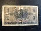 1942 Croatia 1 Kuna Banknote
