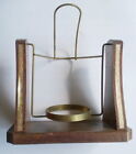 Vintage Wooden And Metal Pinch Whisky Bottle Holder And Cradle Or Swivel Pourer