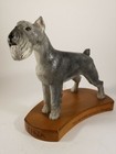 Vintage Hand Carved Schnauzer Dog By Akad  Bildhauer Gottfr  Leonhardt Freising