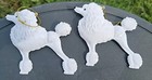 Pier 1 White Poodle Metal Ornament Christmas Holiday Mistletoe 5   Rare