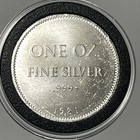 1981 Hoffman Unicorn Vintage Rare Coin 1 Troy Oz  999 Fine Silver Round Medal