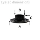 5mm 6mm Or 8mm Solid Brass Eyelets With Washers - Silver  Black  Gold  Antique
