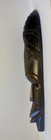 Authentic African Tribal Mask Ghana Hand Carved Wood Embossed Aluminum 22in