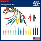 22pcs Automotive Back Probe Kit Multimeter Test Leads Alligator Clips Wire Tool 