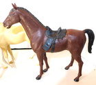 Vintage Louis Marx Horse Lot Of 3 Johnny West Buckskin W  Nodding Head   2 More