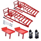 2pcs Auto Hydraulic Car Truck Service Ramp Lift Car Jack Lift Heavy Duty 5ton Us
