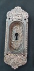 Restored Victorian Eastlake Pocket Door Key Hole Plates  6 1 4  X 2 1 4  Gs00427