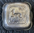 International Silver Art Deco Nut Bowl Antelope Palm Tree Silver Plated 8148