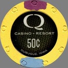 Set Of  3  Q Casino Resort Casino Chips - Dubueque  Iowa