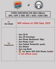 Chen Arcadia 5th Mini Album 2 Ver Set 2 Cd 4 Book 2 Photo Card 2 Poster etc gift