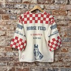 Vintage 1950   s Spring Horse Feed Sack Shirt Handmade Size M