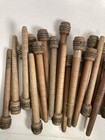 Wood Bobbins Wood Quills Vintage Factory Reclaimed Industrial 7 3 8   Lot Of 30