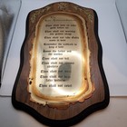 Vintage Home Interiors Homco The Ten Commandments Brass Wood Wall Plaque 10   x18   