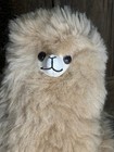 Real Alpaca Fur Plush Stuffed Animal Toy Figure Llama 16    Tan Brown Fluffy