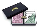 Copag Poker Cards - 12 Dual Decks - 1546 Green   Burgundy Super Index  - 1 Case