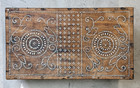 Antique Moroccan Bone Inlaid Dowry Chest Wood Trunk Box Read
