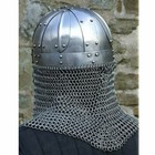 Historical Medieval Viking Helmet Battle Armor 18g Steel With Chain Mail For Him