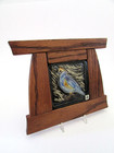 Michelle Arterburn Studio Arts   Crafts Mission Oak Framed Quail Bird Tile